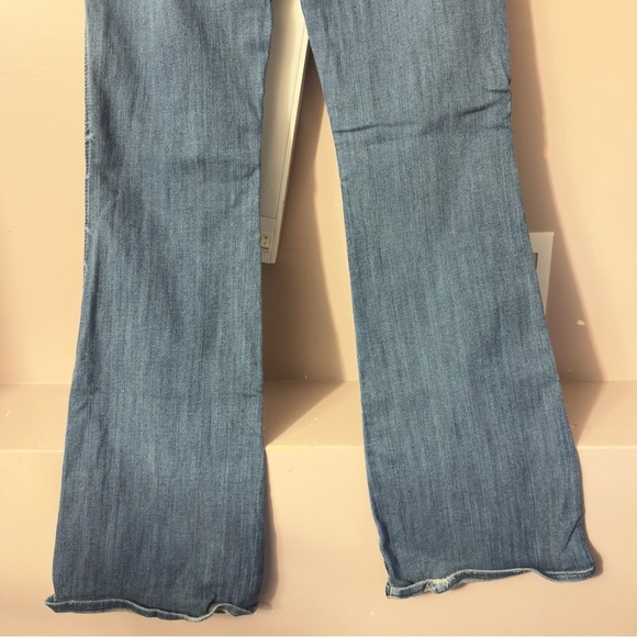 7 For All Mankind Flare Denim Pants Blue Women Size 28 - Picture 7 of 10
